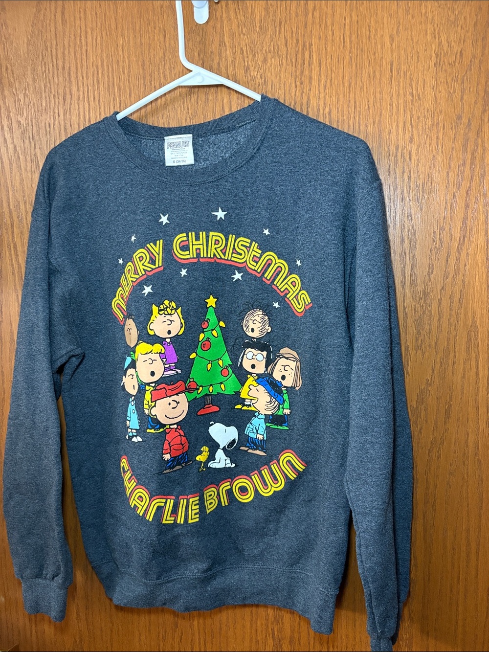 Peanuts Dark Heather Gray Cozy Crewneck Sweatshirt